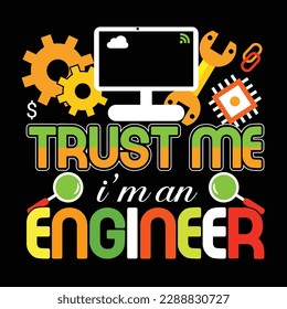 Computer Engineer T-shirt Design Vector Template