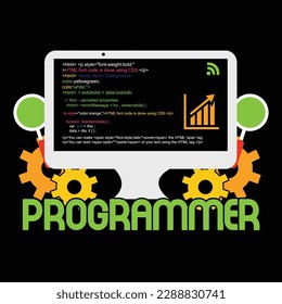 Computer Engineer T-shirt Design Vector Template