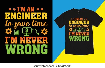 Computer Engineer T-shirt Design Vector Template