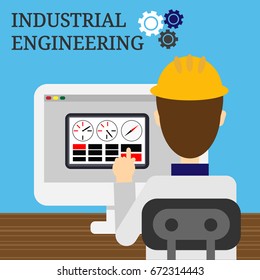 Computer engineering flat illustration concept.