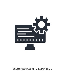 computer engineering icon. vector.Editable stroke.linear style sign for use web design,logo.Symbol illustration.