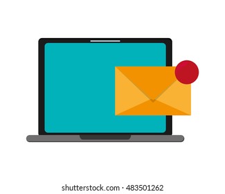 computer and envelope icon