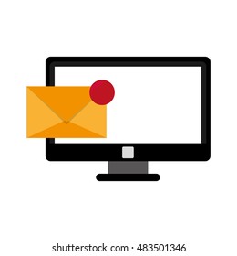 computer and envelope icon