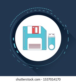 Computer Equipment icon with flat style.