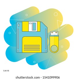 Computer Equipment icon with flat style