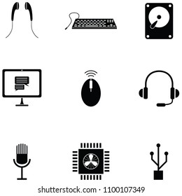 computer equipment icon set