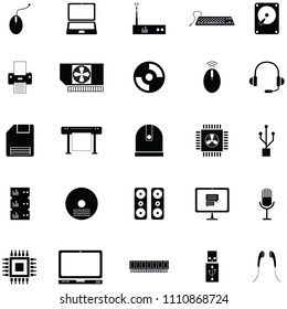 computer equipment icon set