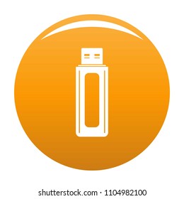 Computer equipment icon. Simple illustration of computer equipment vector icon for any design orange