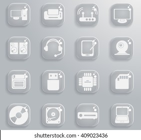 Computer equipment  simply symbols for web and user interface