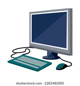 Computerausrüstung symbolisiert isolierte Arbeit
