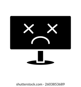 computer error icon on white background