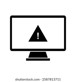 Computer error illustrated in vector