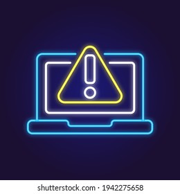 Computer error linear icon. Thin line customizable illustration. Contour symbol. Vector isolated outline drawing. Editable stroke