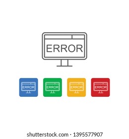 Computer Error Screen Vector Icon Concept Stock Vector (Royalty Free ...