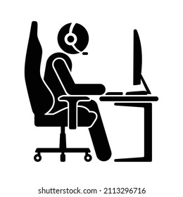 Computer, expert, gamer, gaming, pro gamer, professional, programmer, coder, tournament icon. EPS 10 vector graphic isolated on white background.