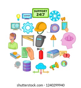 Computer expertise icons set. Cartoon set of 25 computer expertise vector icons for web isolated on white background