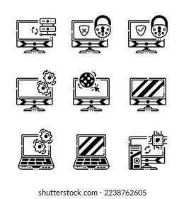 Computer External Hardware Components Icons