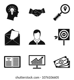 Computer facilities icons set. Simple set of 9 computer facilities vector icons for web isolated on white background
