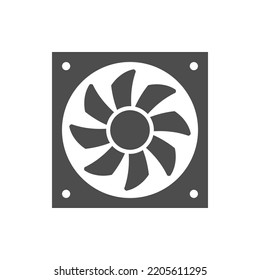 Computer fan or cooler glyph icon