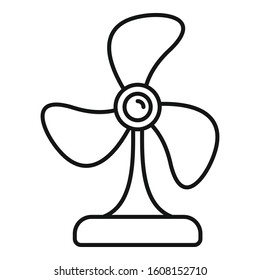 Computer fan icon. Outline computer fan vector icon for web design isolated on white background