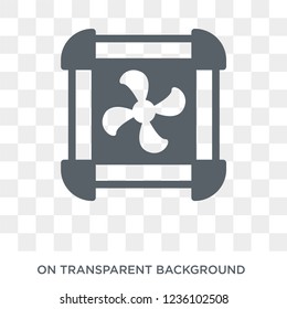 Computer Fan icon. Trendy flat vector Computer Fan icon on transparent background from hardware collection. 