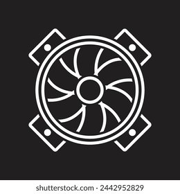 computer fan icon vector template illustration logo design