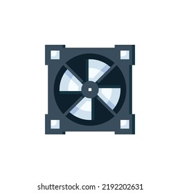 computer fan vector icon. computer component icon flat style. perfect use for logo, presentation, website, and more. simple modern icon design flat style