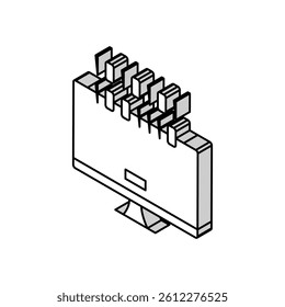 computer fatal error isometric icon vector. computer fatal error sign. isolated symbol illustration