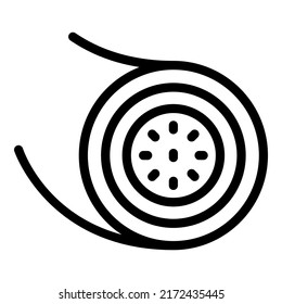 Computer fiber icon outline vector. Optic cable. Internet network
