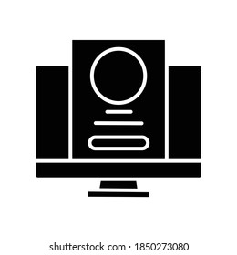 Computer File black glyph icon