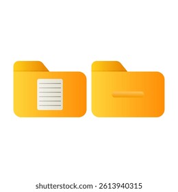 Computer File Manager Icons Collection. File Folder Vector. File Storage.