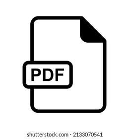 Computer file, pdf symbol. vector illustration