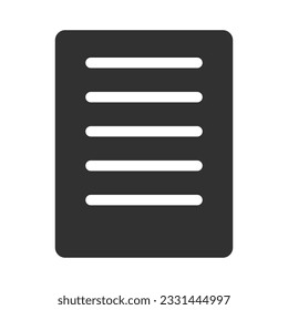 Computer file silhouette icon. Vector.