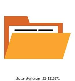computer files folder vector illustration flat icon. Can also be used for education, academics , business and science. Suitable for use on web apps, mobile apps, and print media.