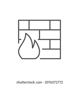 Kontursymbol der Computer-Firewall