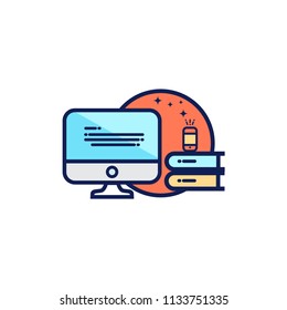 computer flat design icon illustration