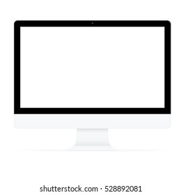 computer flat design vector drawing on white background