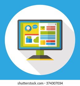 computer flat icon
