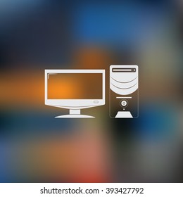 Computer flat icon