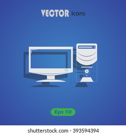 Computer flat icon