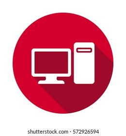 Computer flat icon