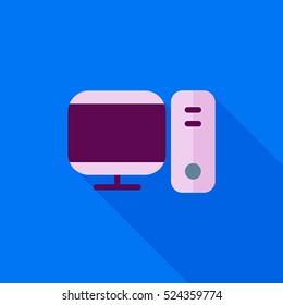 computer flat icon illustration isolated vector sign symbol 