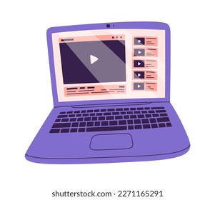 Computer flat icon Modern technology. Vector illustration