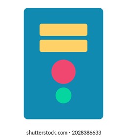 Computer flat icon, suitable for set electonics icons