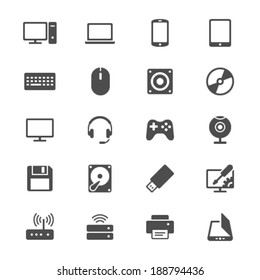 Computer flat icons