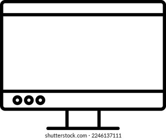 computer Flat Vector Icon Design