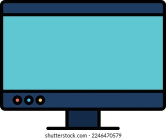 computer Flat Vector Icon Design