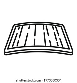 Computer flexible screen icon. Outline computer flexible screen vector icon for web design isolated on white background