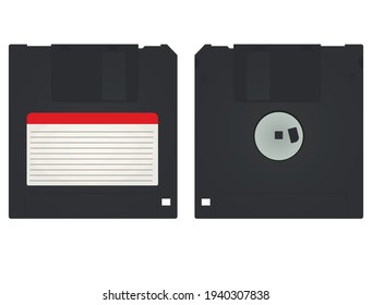 Computer floppy disc. vector illustration