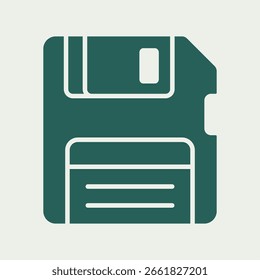 Computer Floppy trendy useful vector Illustration design attractive colorful background.eps